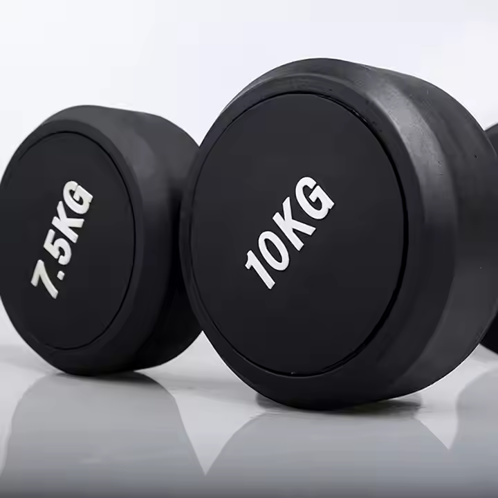 Round Head Rubber Coated Dumbbell